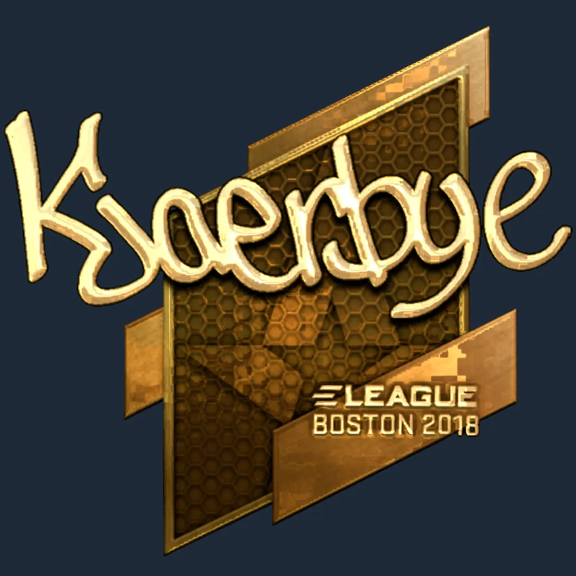 Sticker | Kjaerbye (Gold) | Boston 2018