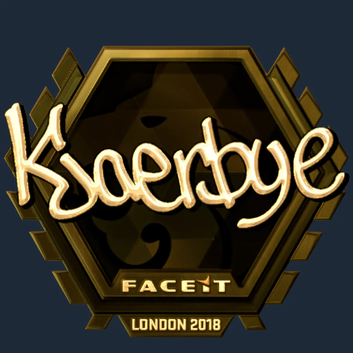 Sticker | Kjaerbye (Gold) | London 2018