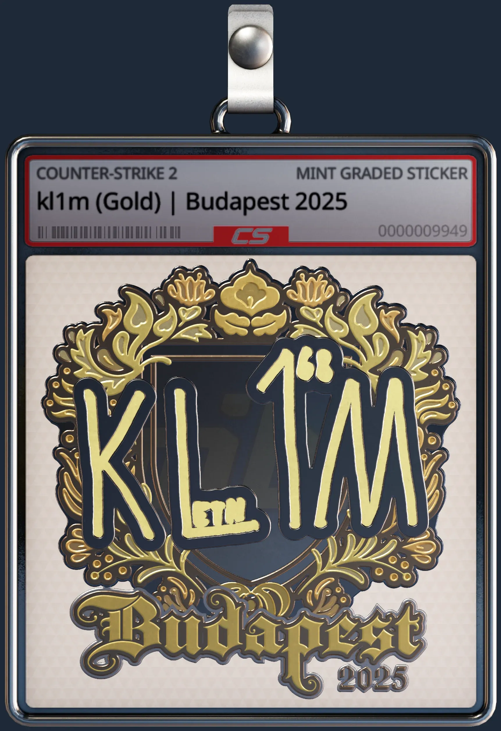 Sticker | kl1m (Gold) | Budapest 2025