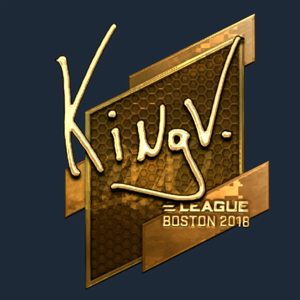 Sticker | kNgV- (Gold) | Boston 2018