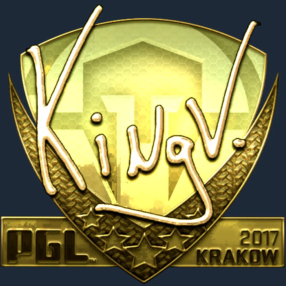 Sticker | kNgV- (Gold) | Krakow 2017