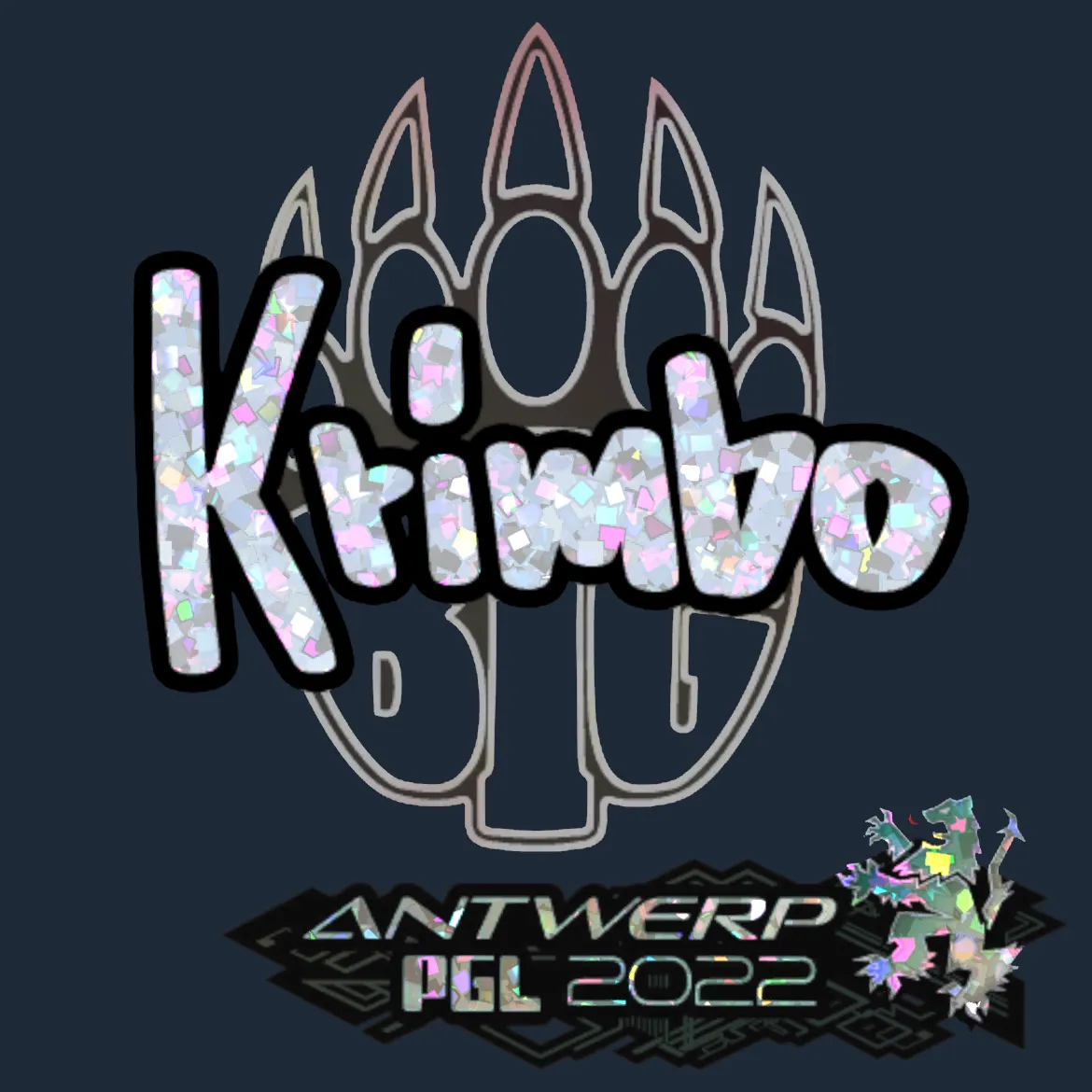 Sticker | Krimbo (Glitter) | Antwerp 2022
