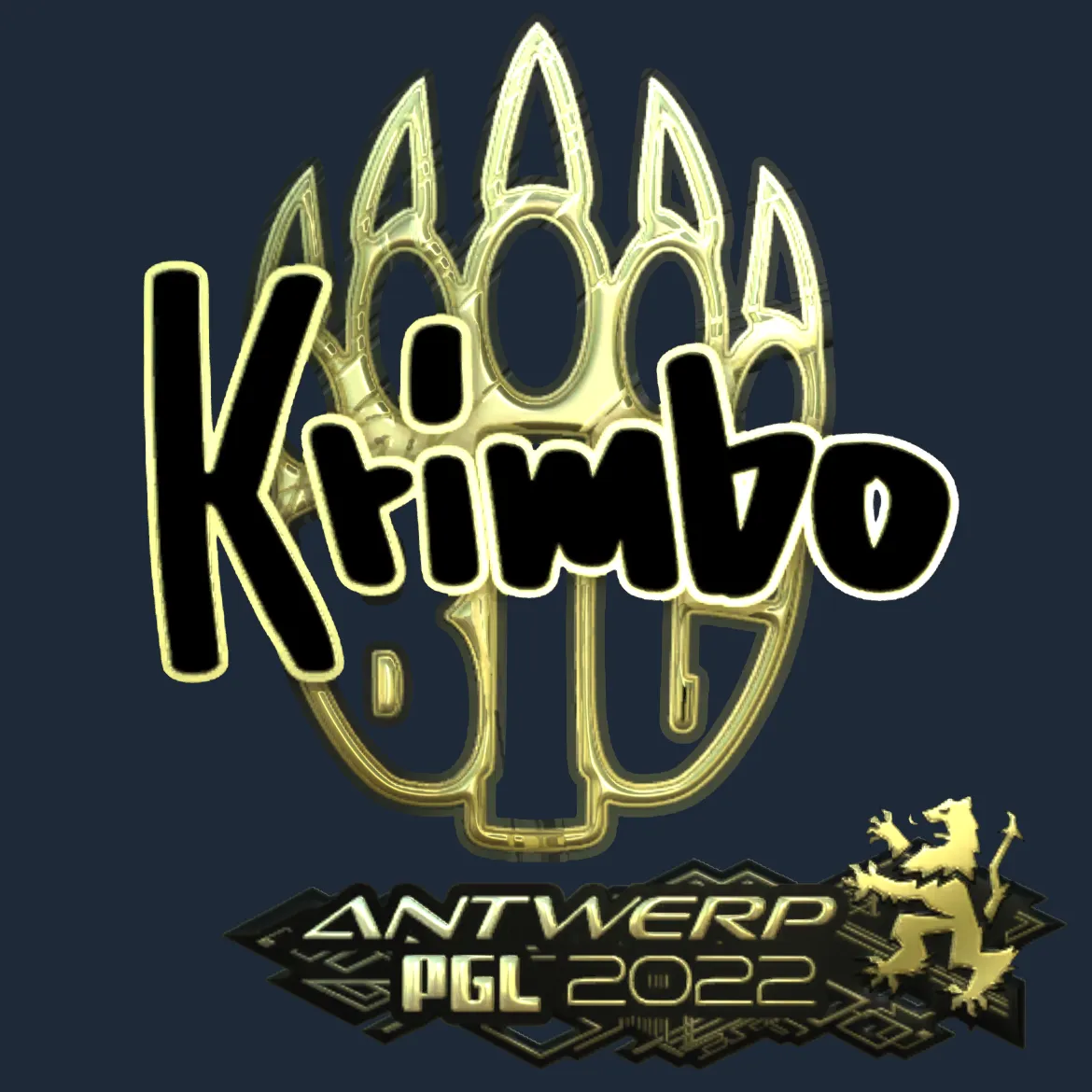 Sticker | Krimbo (Gold) | Antwerp 2022