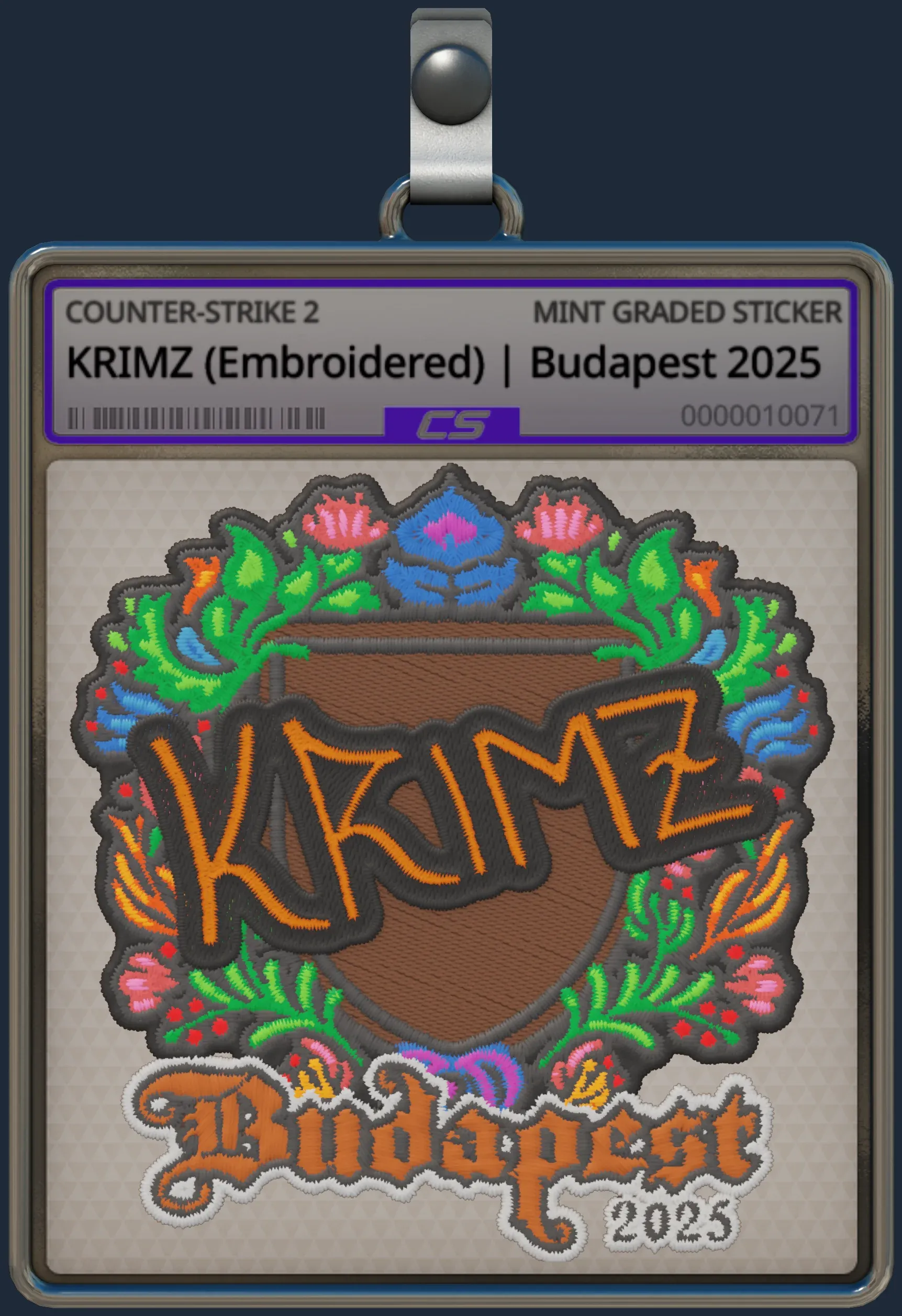 Sticker | KRIMZ (Embroidered) | Budapest 2025