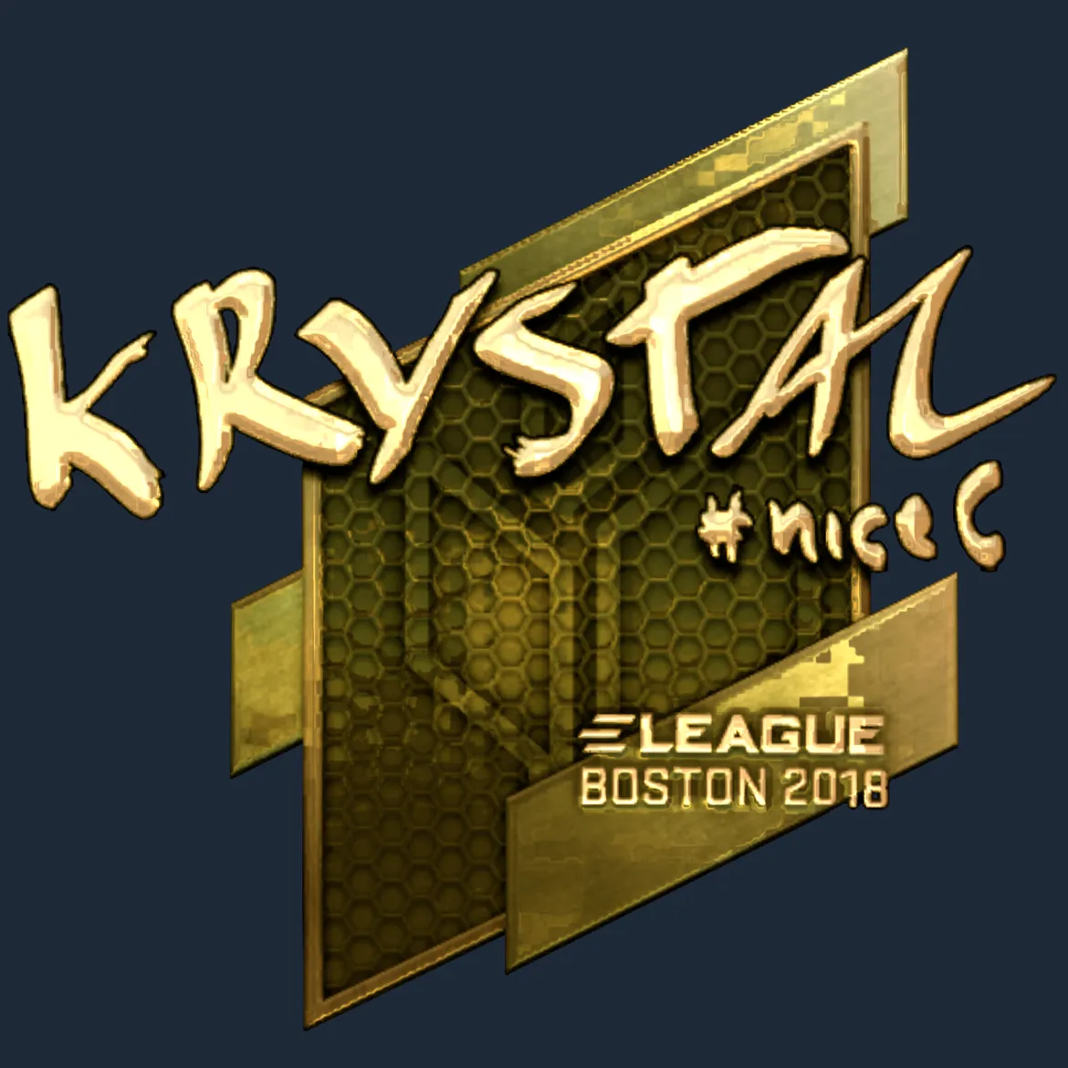 Sticker | kRYSTAL (Gold) | Boston 2018