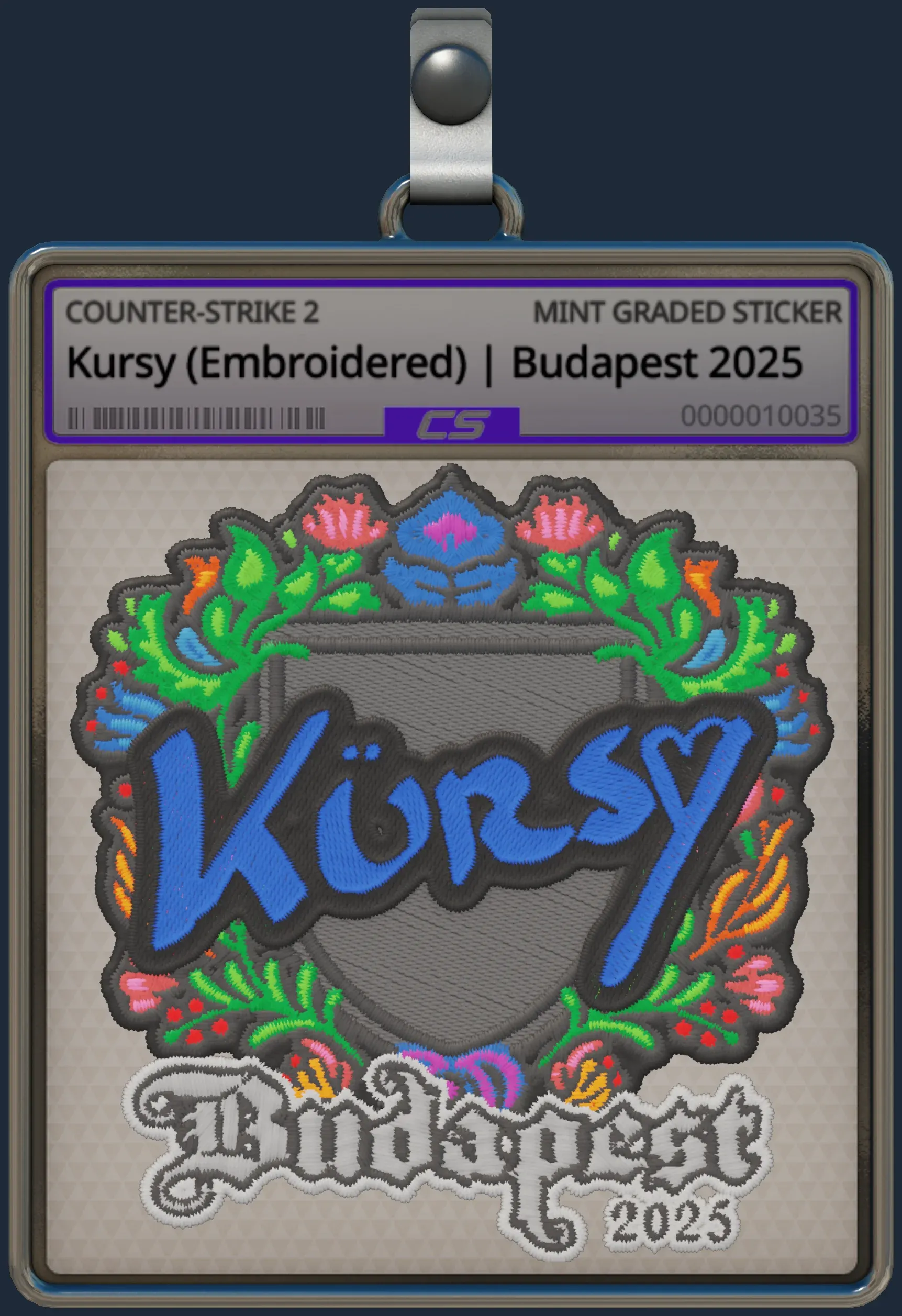Sticker | Kursy (Embroidered) | Budapest 2025