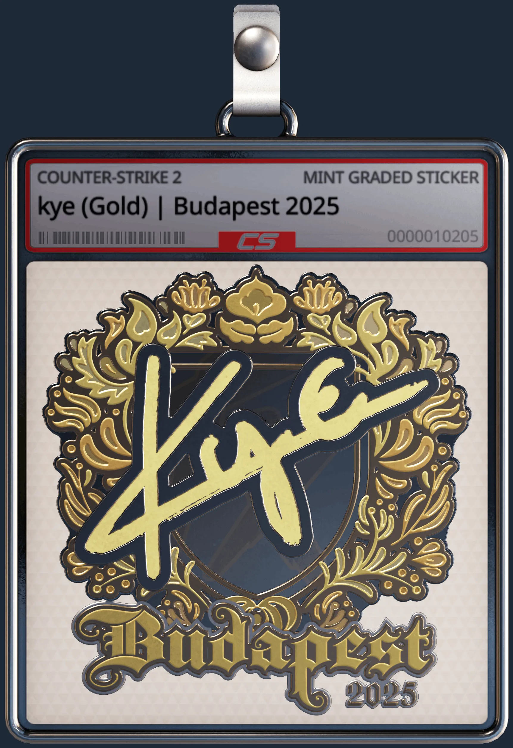 Sticker | kye (Gold) | Budapest 2025