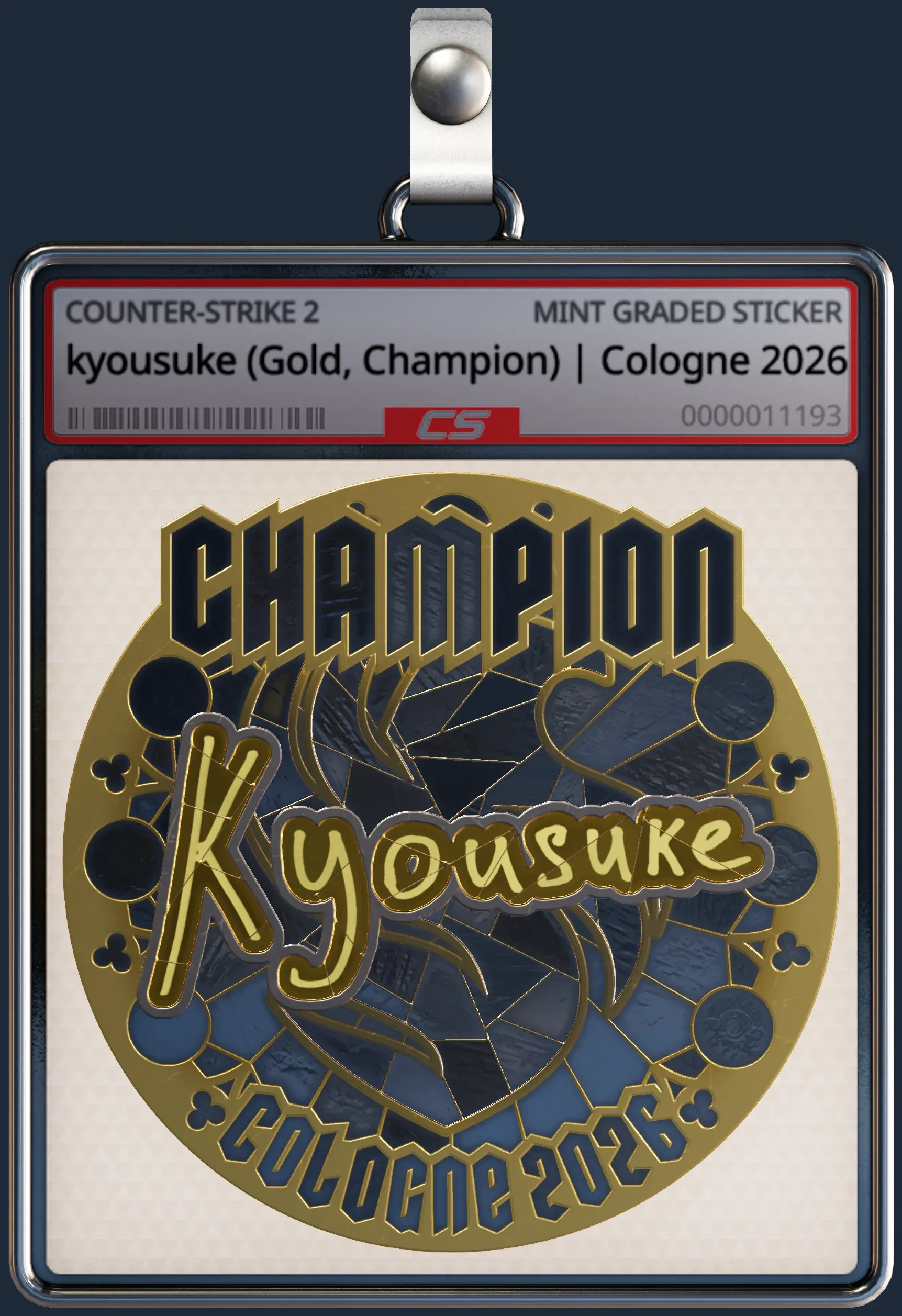 Sticker | kyousuke (Gold, Champion) | Cologne 2026 Sticker | kyousuke (Gold, Champion) | Cologne 2026