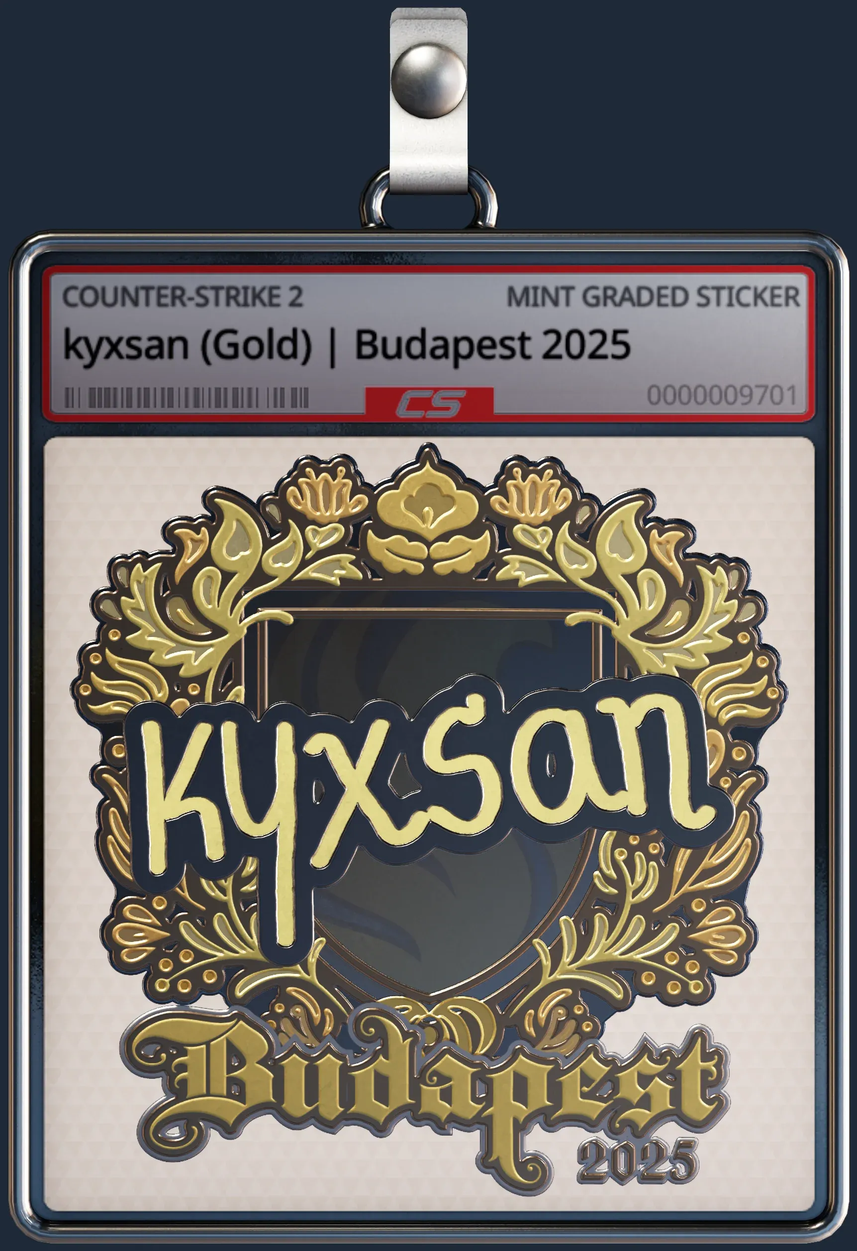 Sticker | kyxsan (Gold) | Budapest 2025