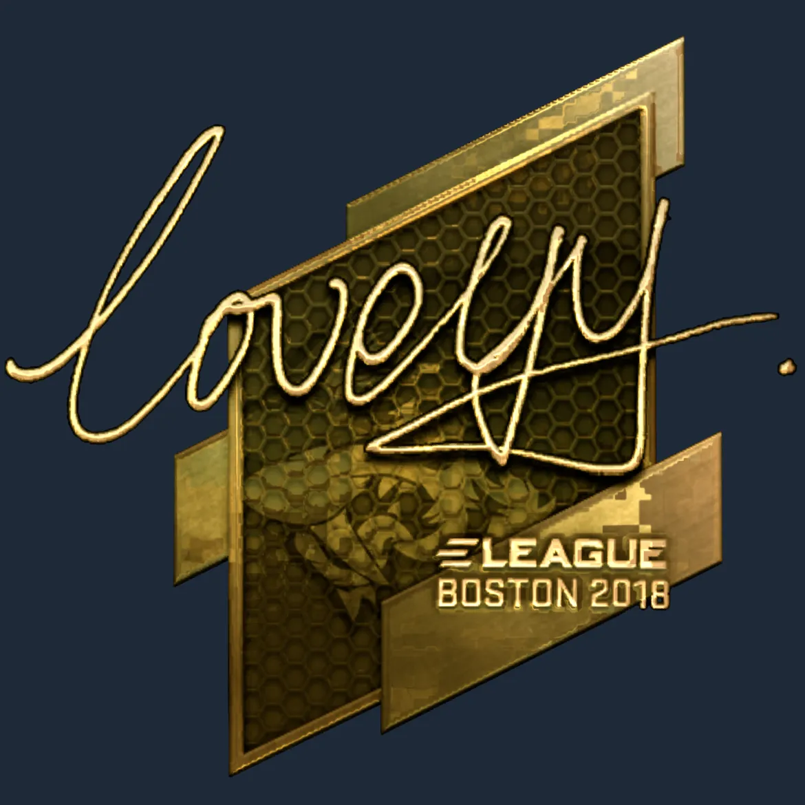 Sticker | LoveYY (Gold) | Boston 2018