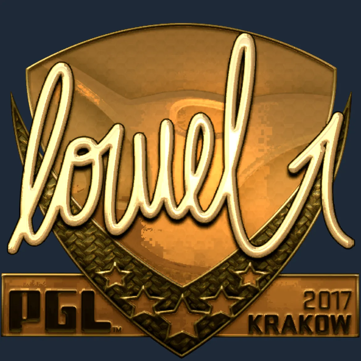 Sticker | loWel (Gold) | Krakow 2017