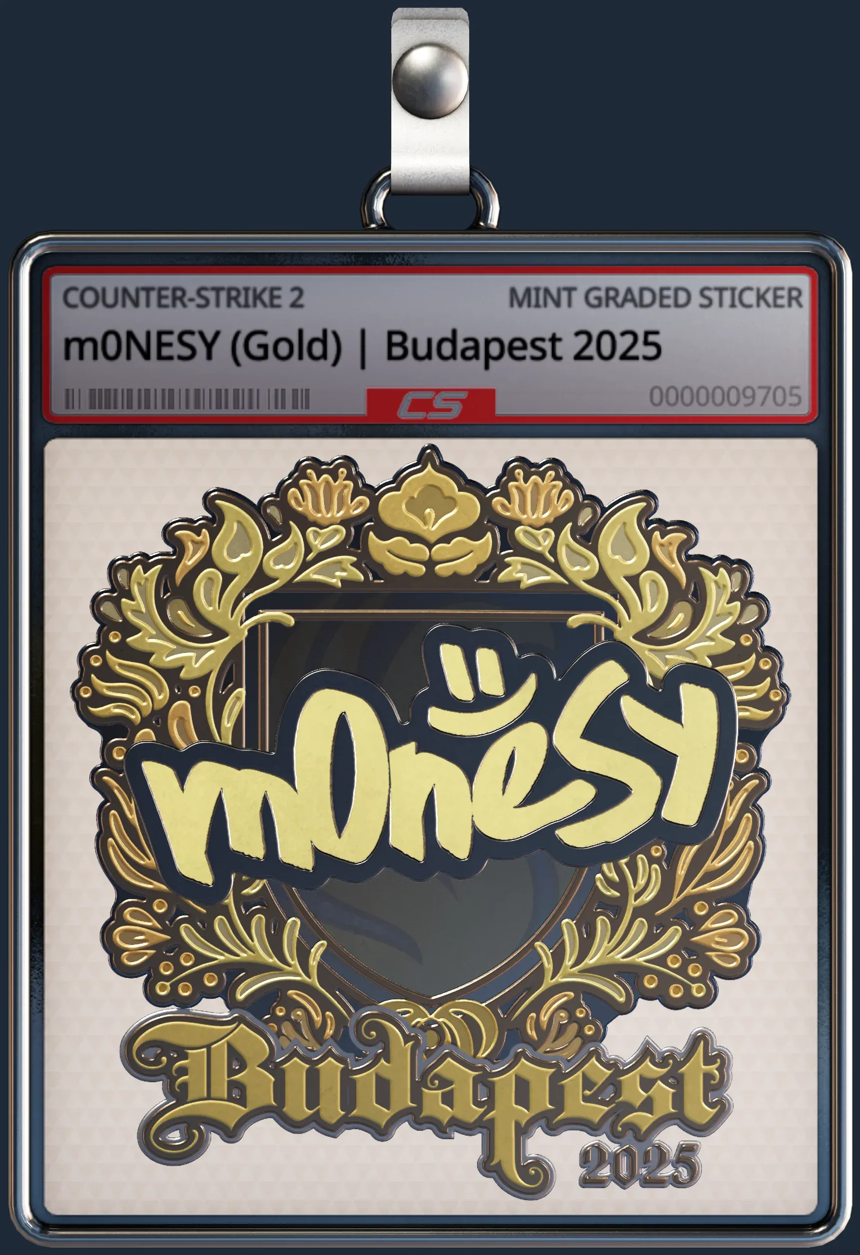 Sticker | m0NESY (Gold) | Budapest 2025