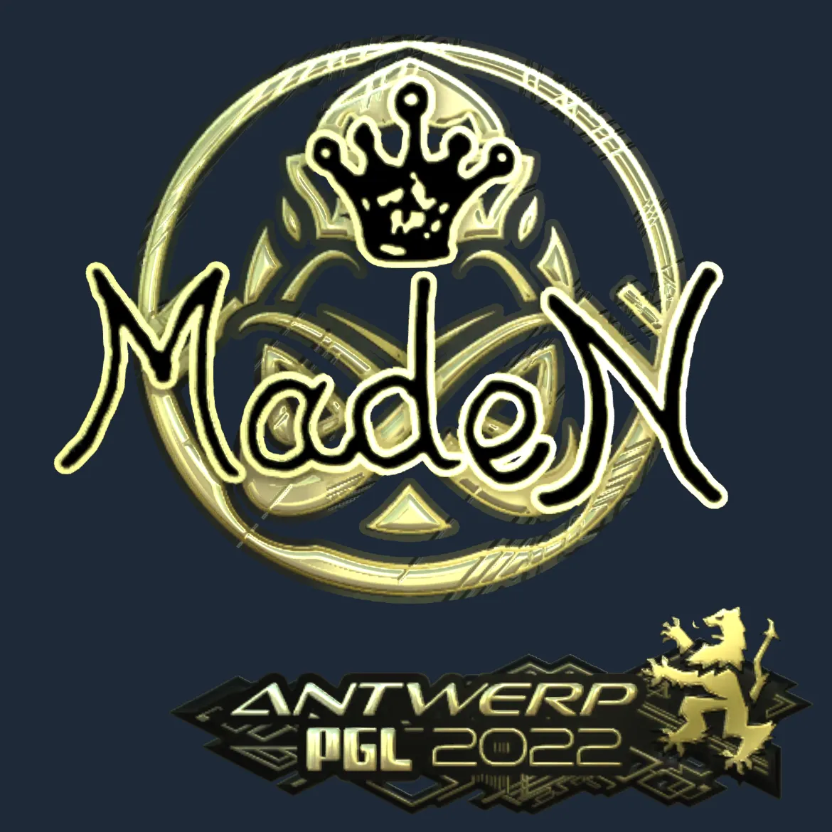Sticker | maden (Gold) | Antwerp 2022