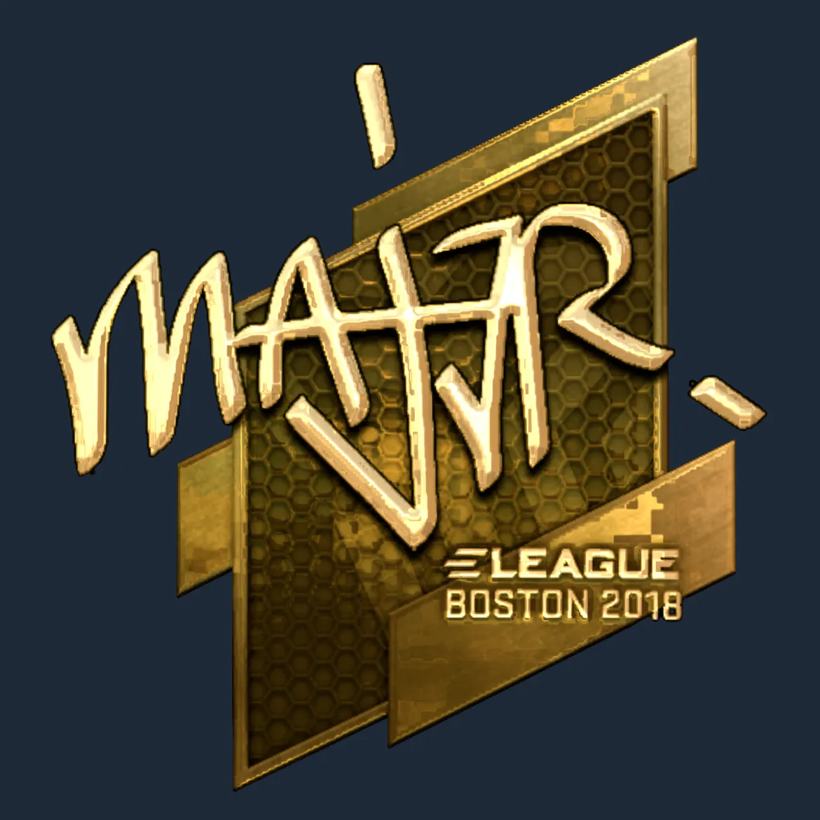 Sticker | MAJ3R (Gold) | Boston 2018