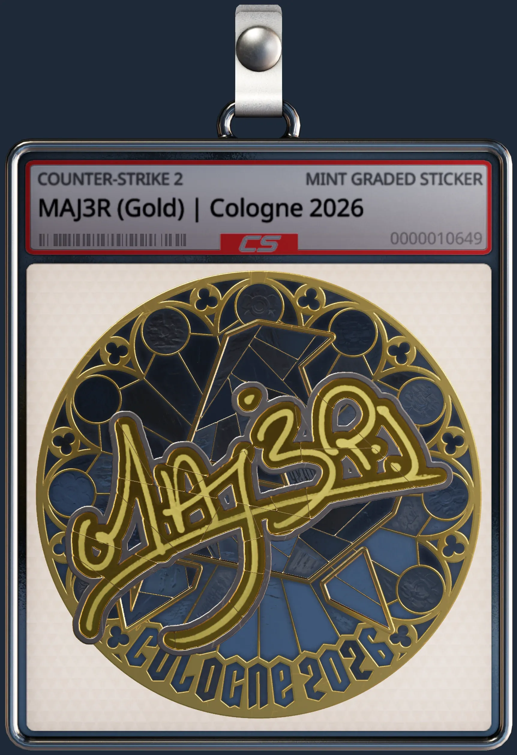 Sticker | MAJ3R (Gold) | Cologne 2026