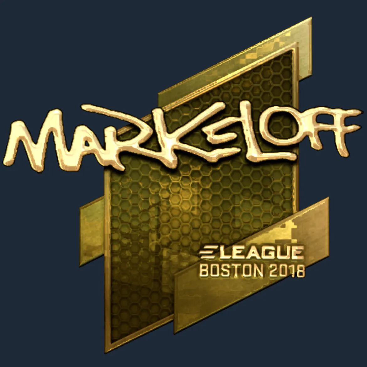 Sticker | markeloff (Gold) | Boston 2018