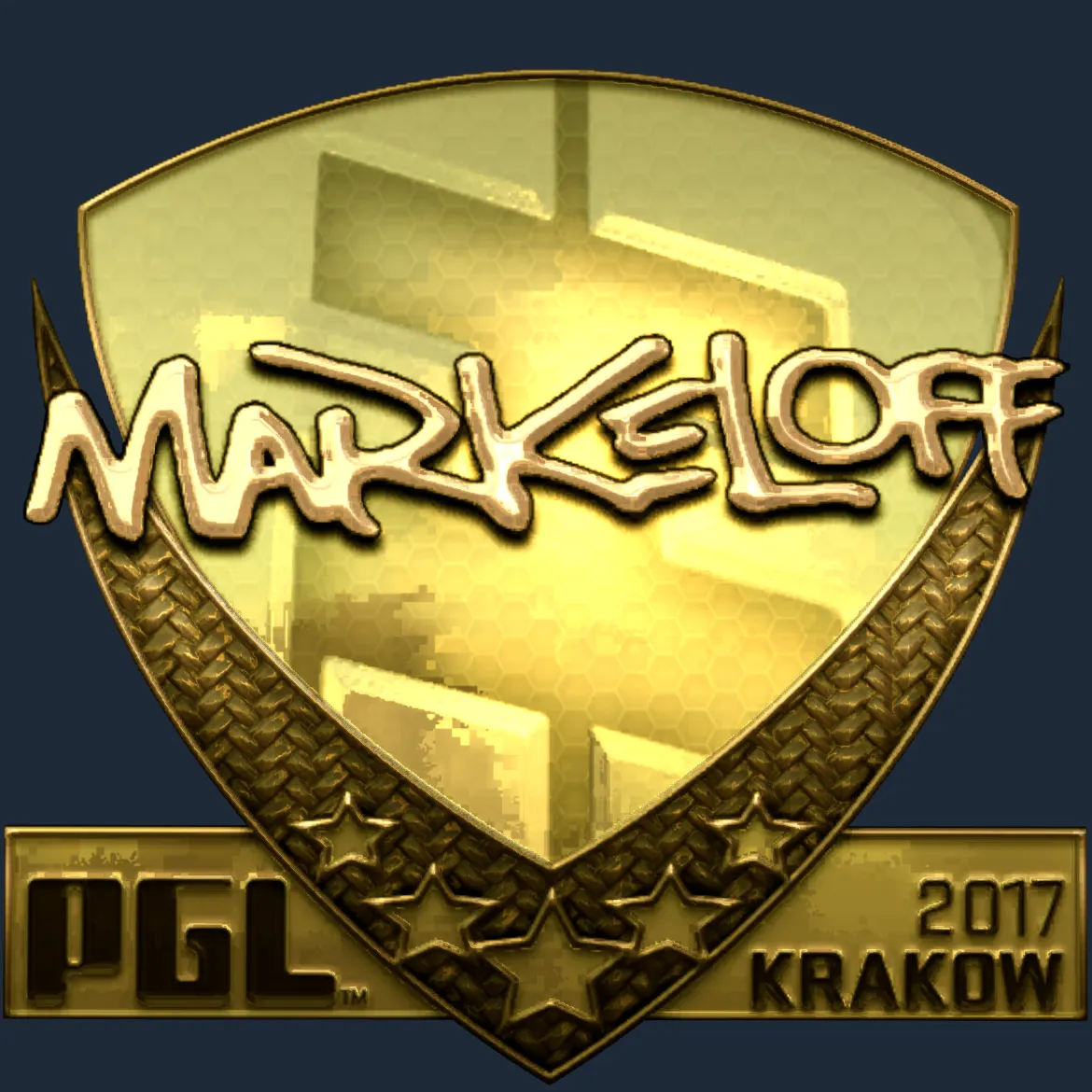 Sticker | markeloff (Gold) | Krakow 2017