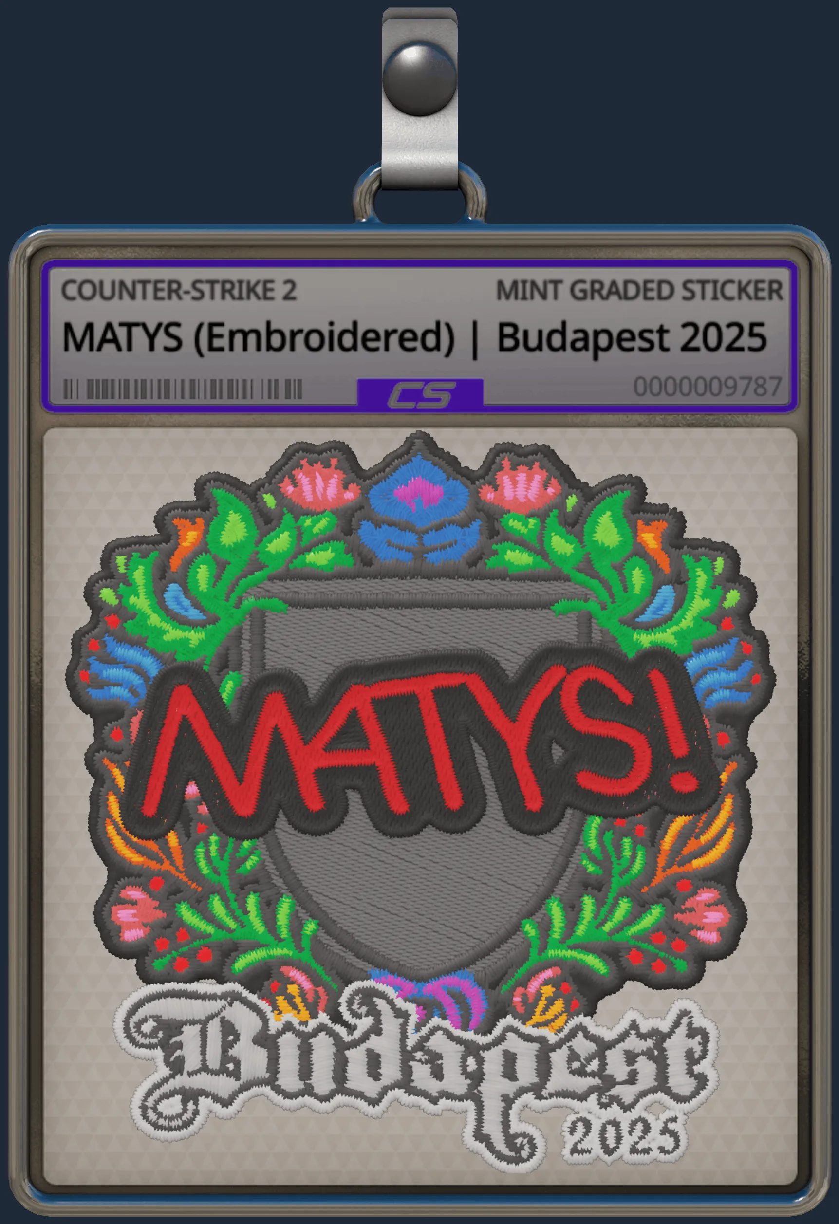 Sticker | MATYS (Embroidered) | Budapest 2025