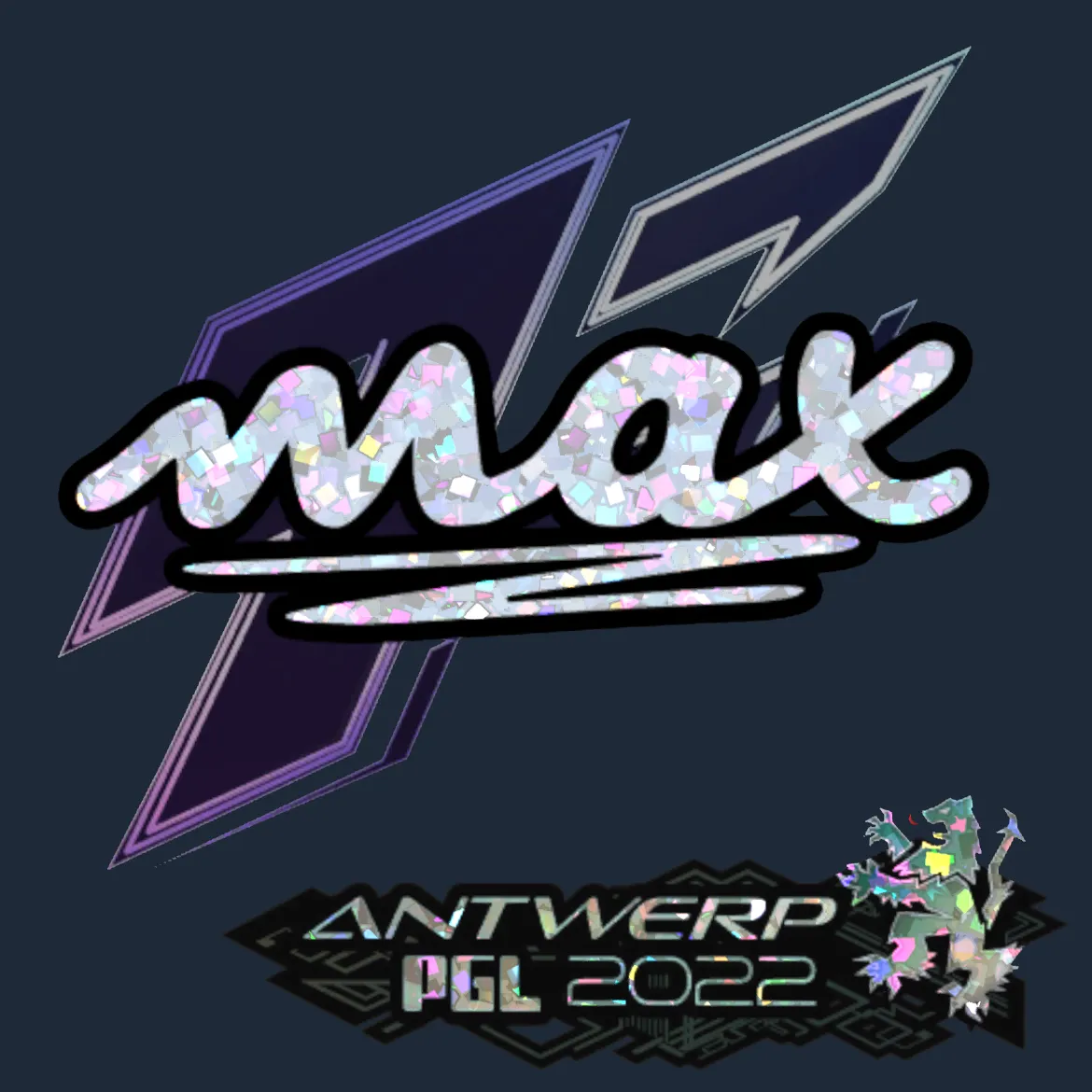 Sticker | max (Glitter) | Antwerp 2022