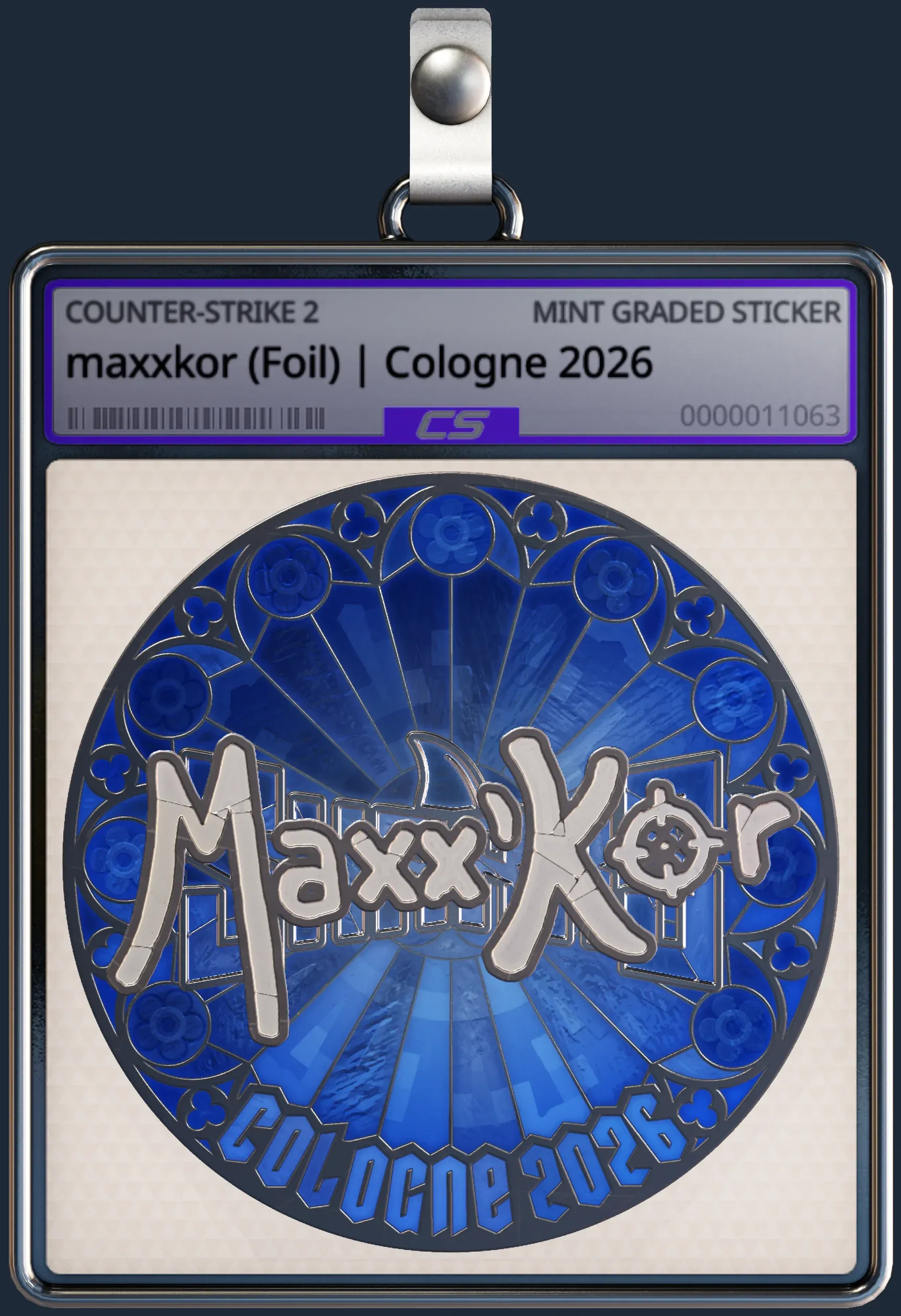 Sticker | maxxkor (Foil) | Cologne 2026