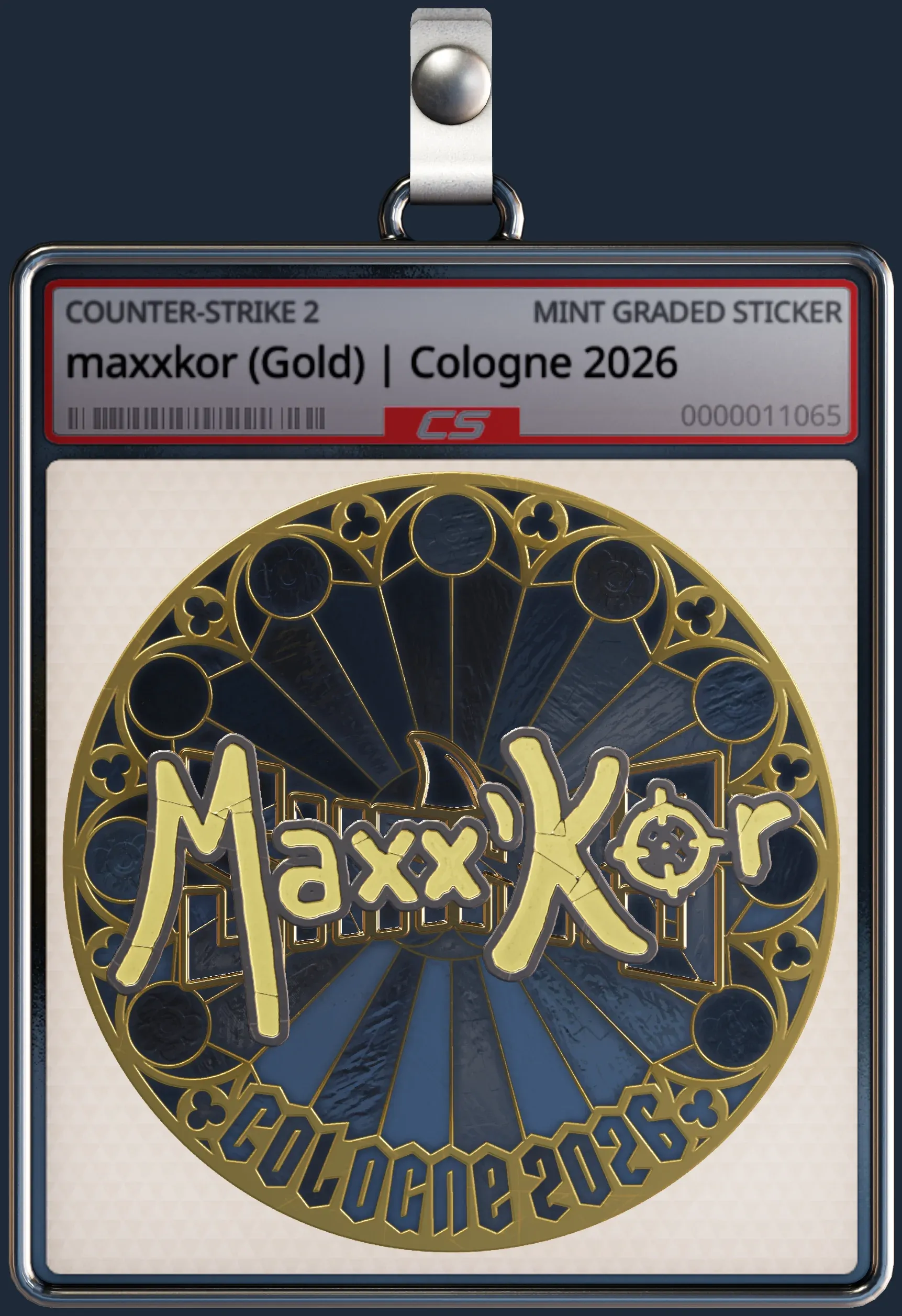 Sticker | maxxkor (Gold) | Cologne 2026