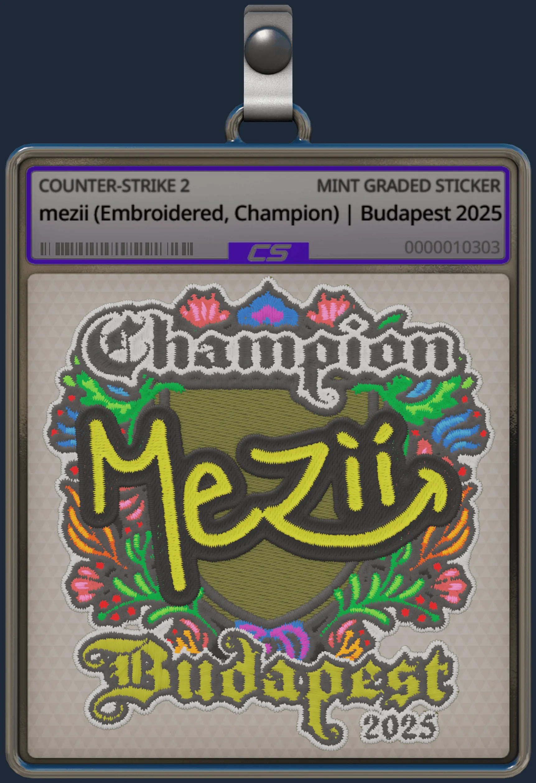 Sticker | mezii (Embroidered, Champion) | Budapest 2025