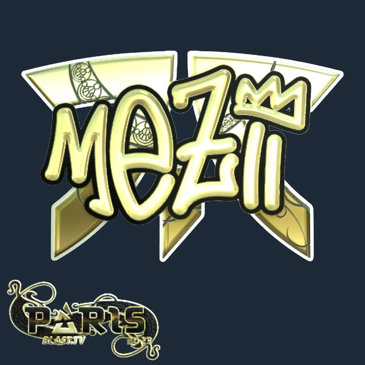 Sticker | mezii (Gold) | Paris 2023