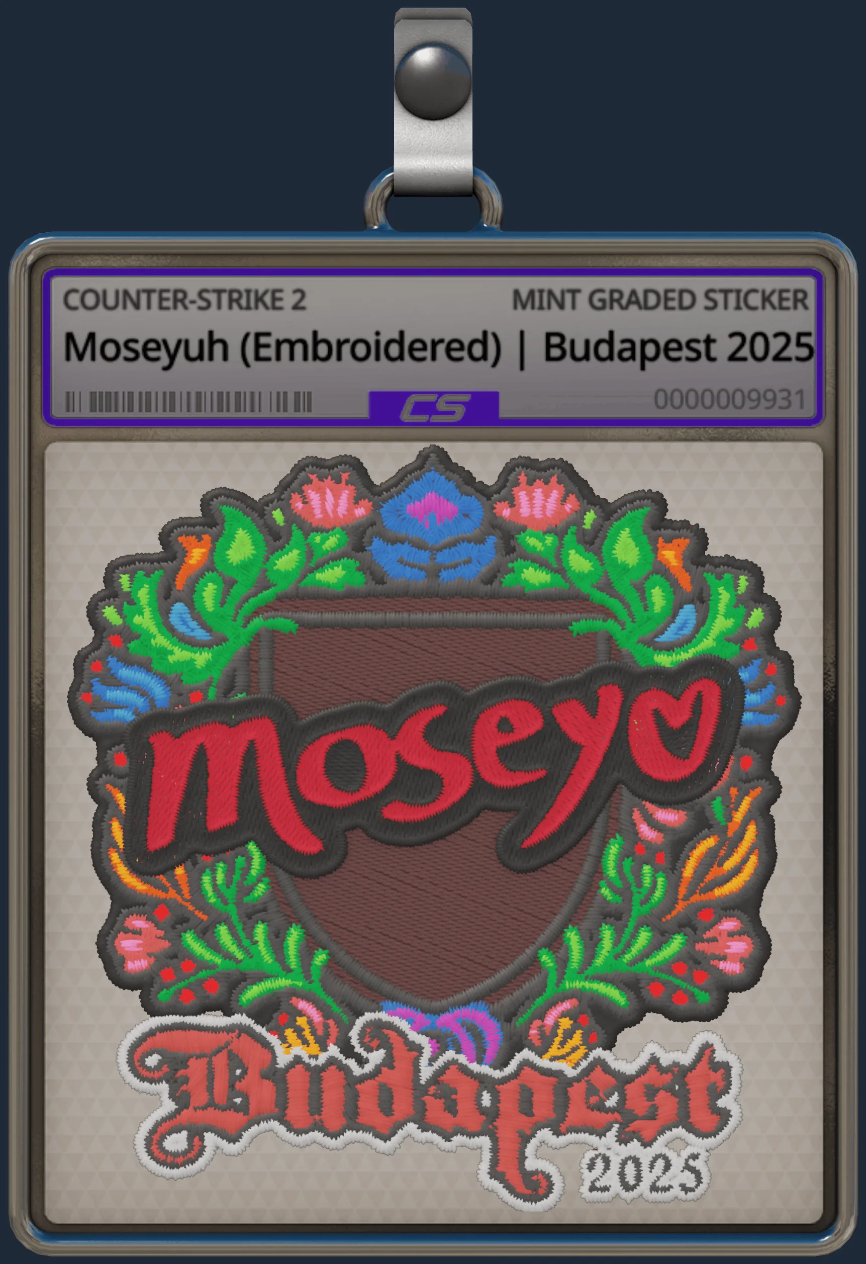 Sticker | Moseyuh (Embroidered) | Budapest 2025