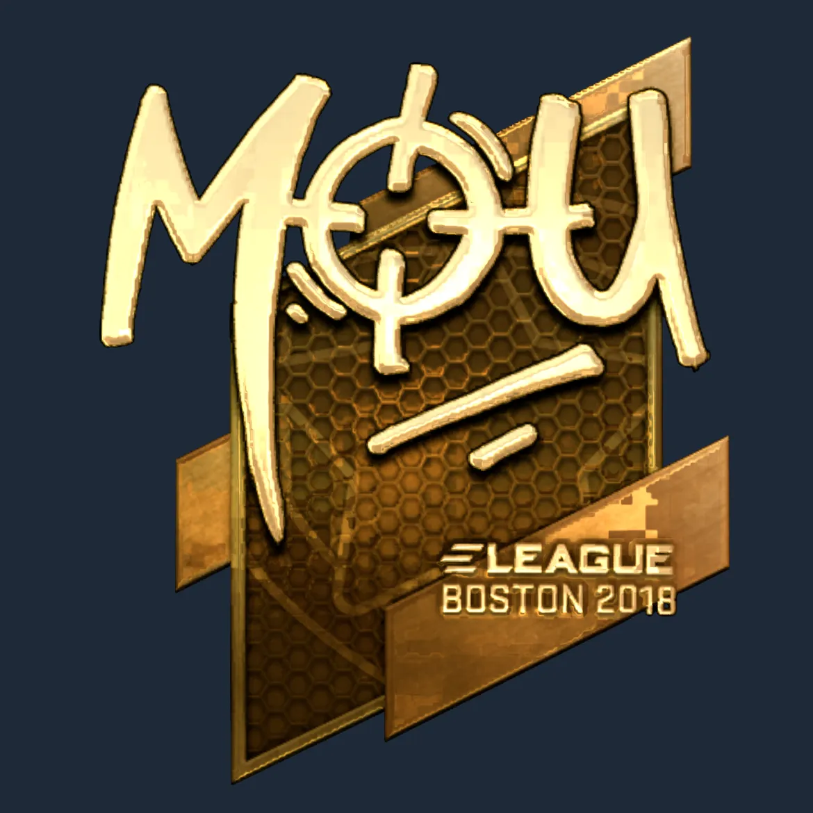 Sticker | mou (Gold) | Boston 2018
