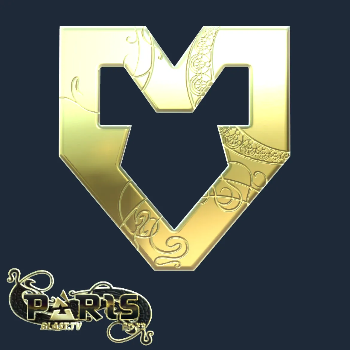 Sticker | MOUZ (Gold) | Paris 2023