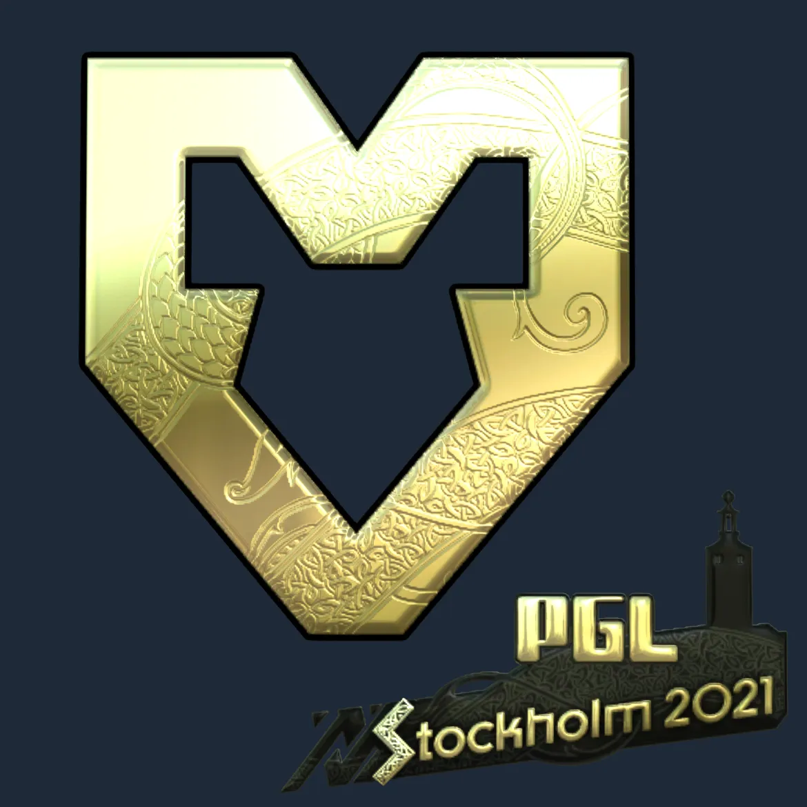 Sticker | MOUZ (Gold) | Stockholm 2021