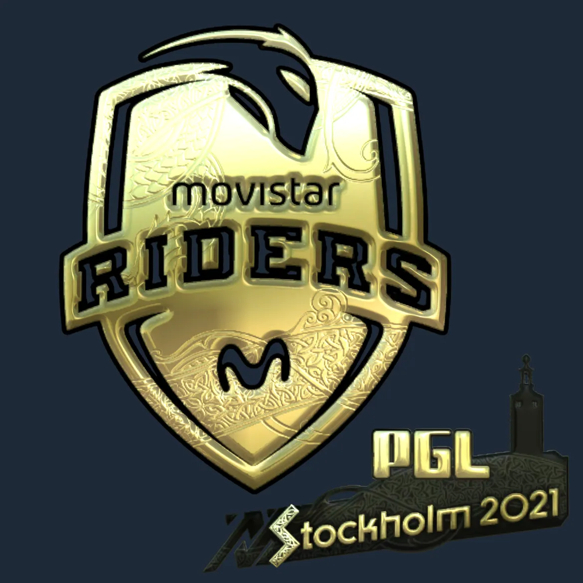 Sticker | Movistar Riders (Gold) | Stockholm 2021