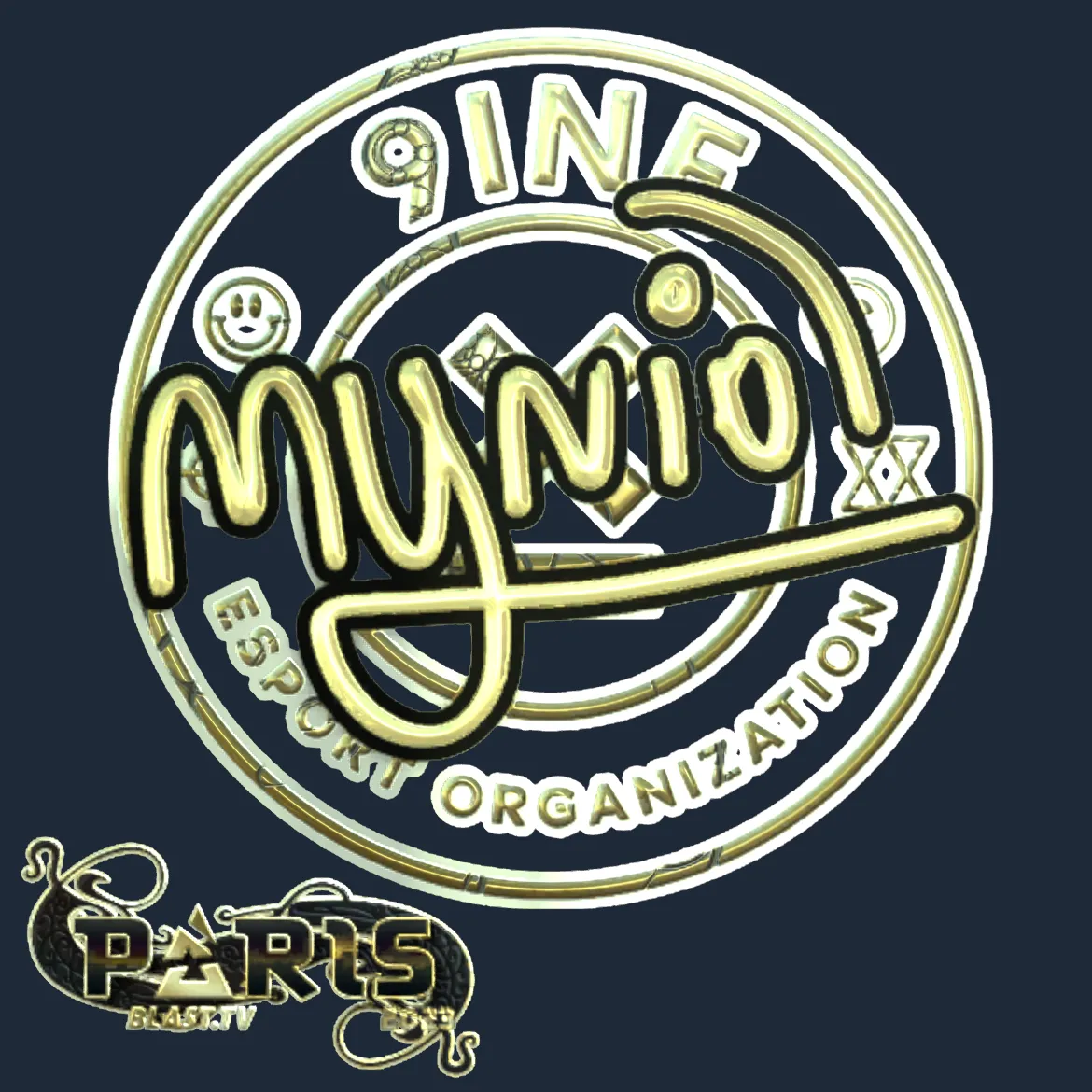 Sticker | mynio (Gold) | Paris 2023