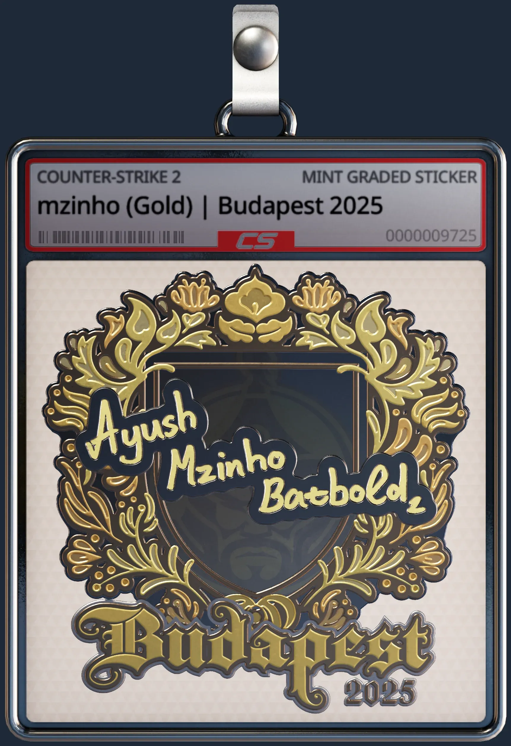 Sticker | mzinho (Gold) | Budapest 2025