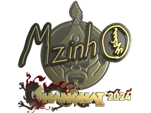 Sticker | mzinho (Gold) | Shanghai 2024