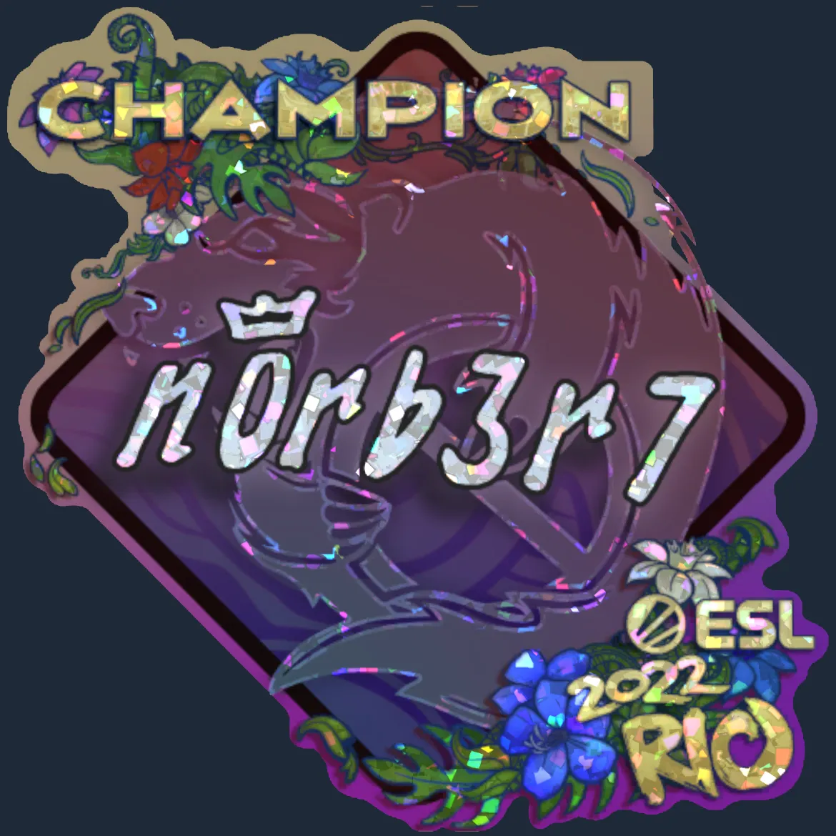 Sticker | n0rb3r7 (Glitter, Champion) | Rio 2022