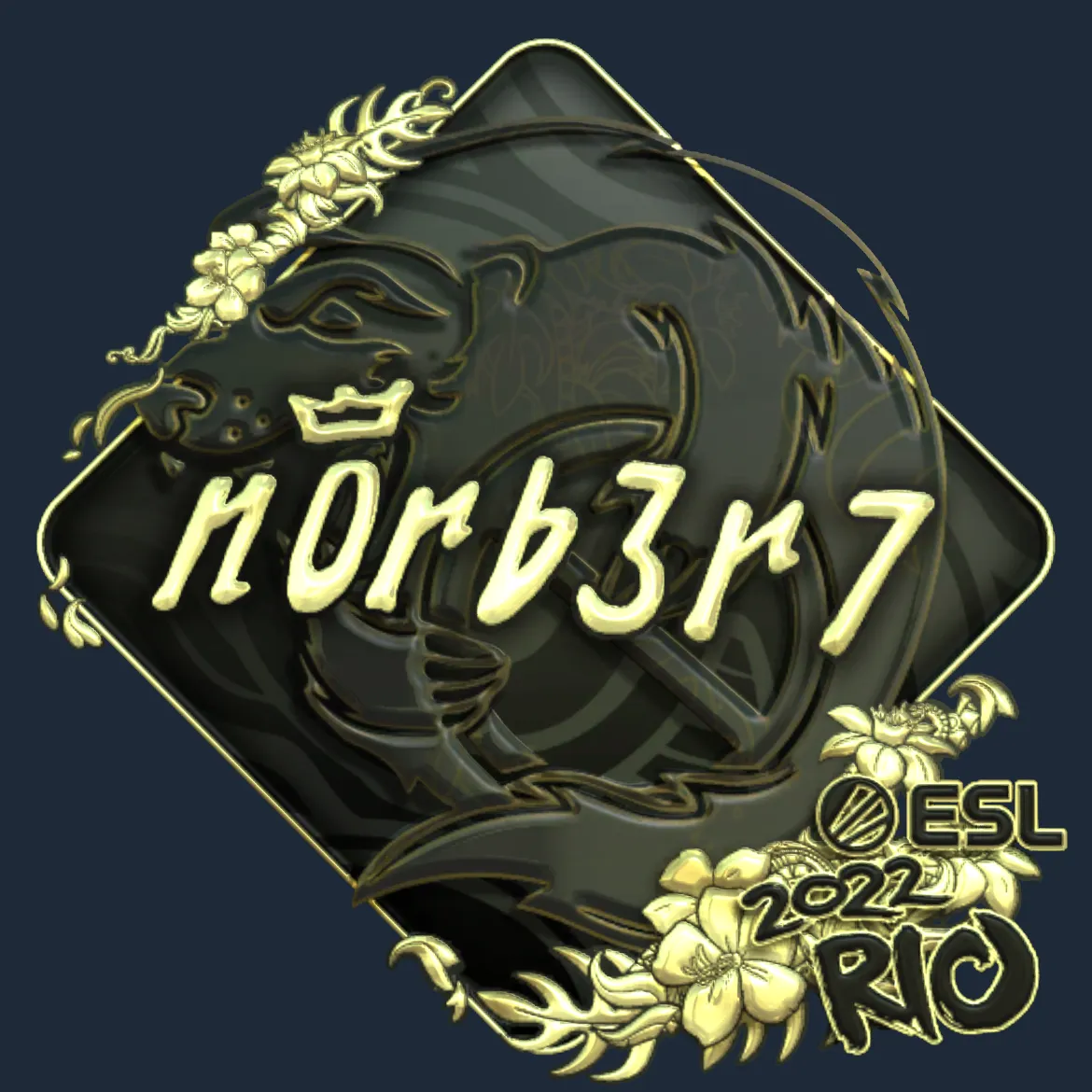 Sticker | n0rb3r7 (Gold) | Rio 2022