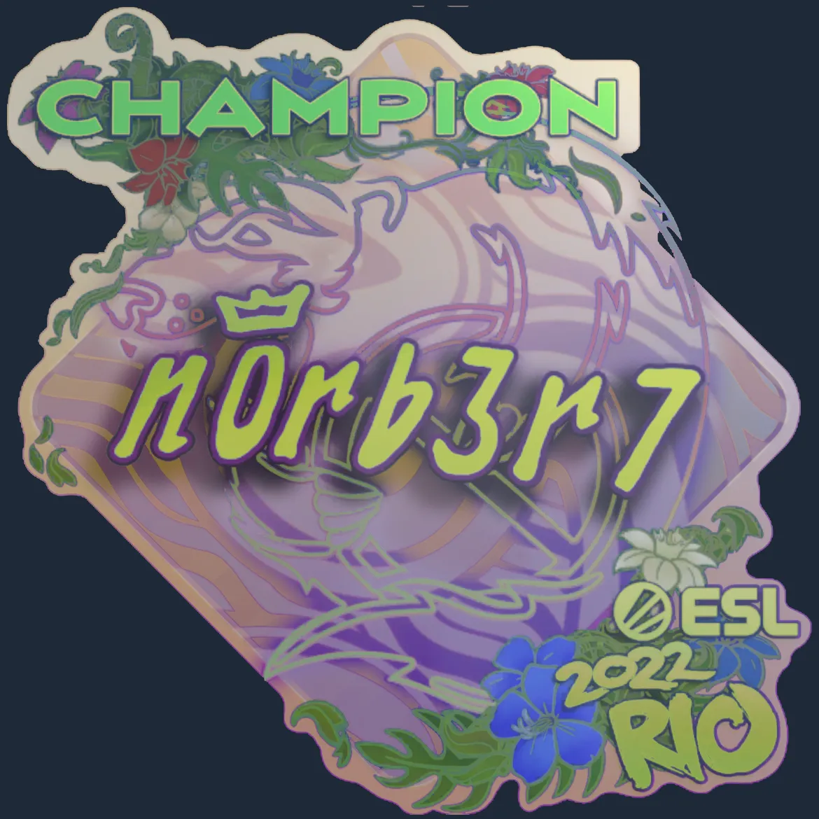 Sticker | n0rb3r7 (Holo, Champion) | Rio 2022