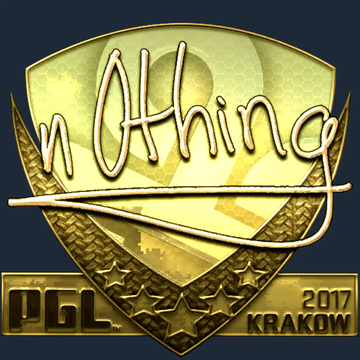 Sticker | n0thing (Gold) | Krakow 2017