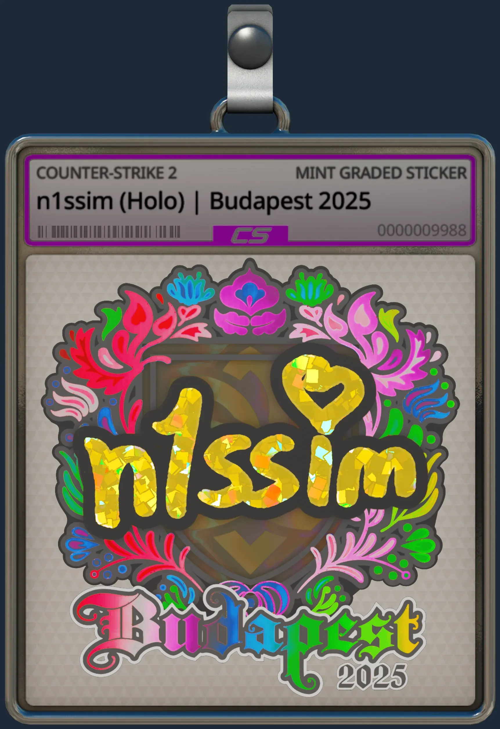 Sticker | n1ssim (Holo) | Budapest 2025