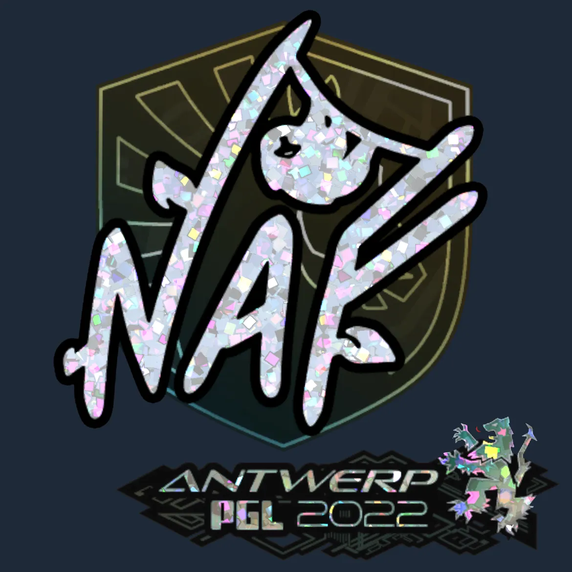 Sticker | NAF (Glitter) | Antwerp 2022