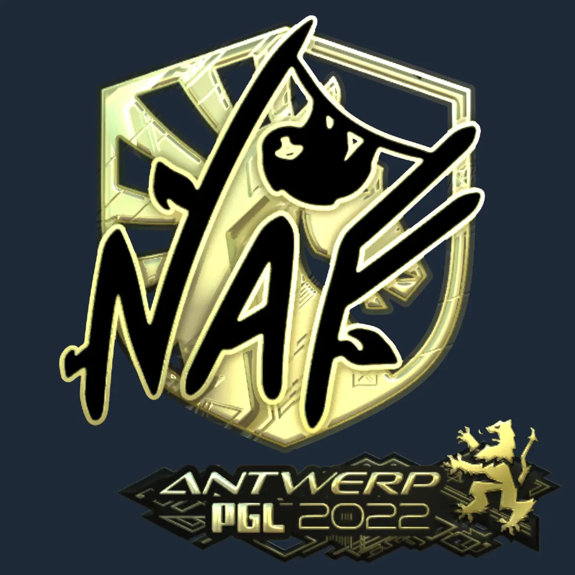 Sticker | NAF (Gold) | Antwerp 2022
