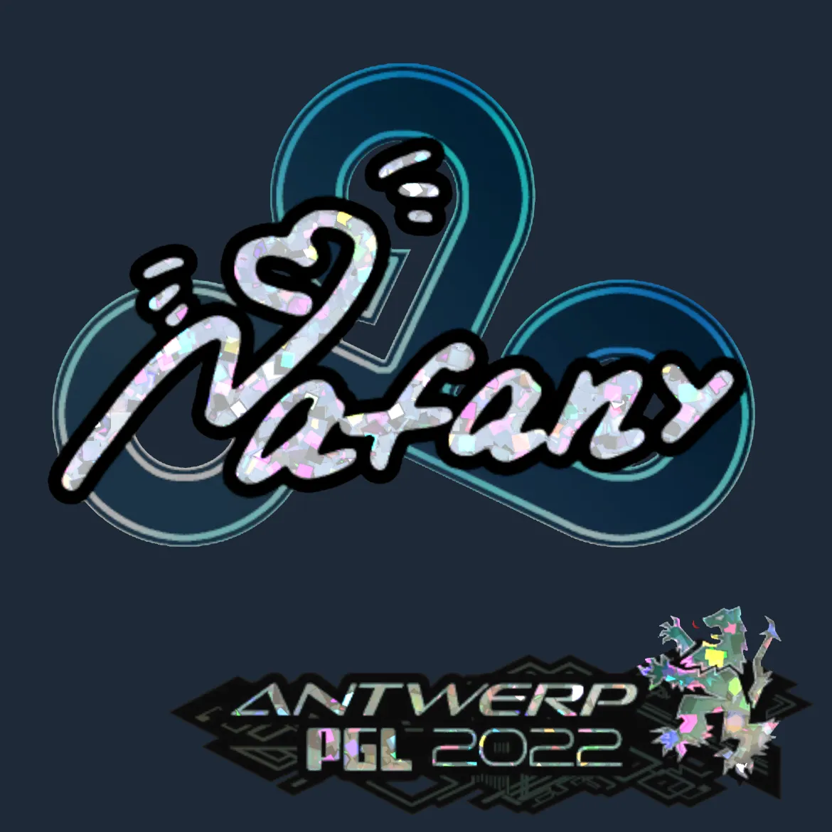 Sticker | nafany (Glitter) | Antwerp 2022