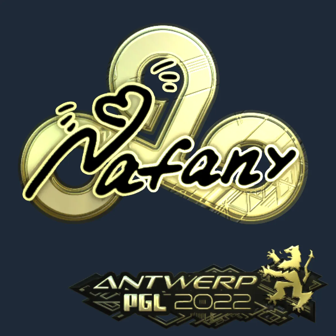 Sticker | nafany (Gold) | Antwerp 2022
