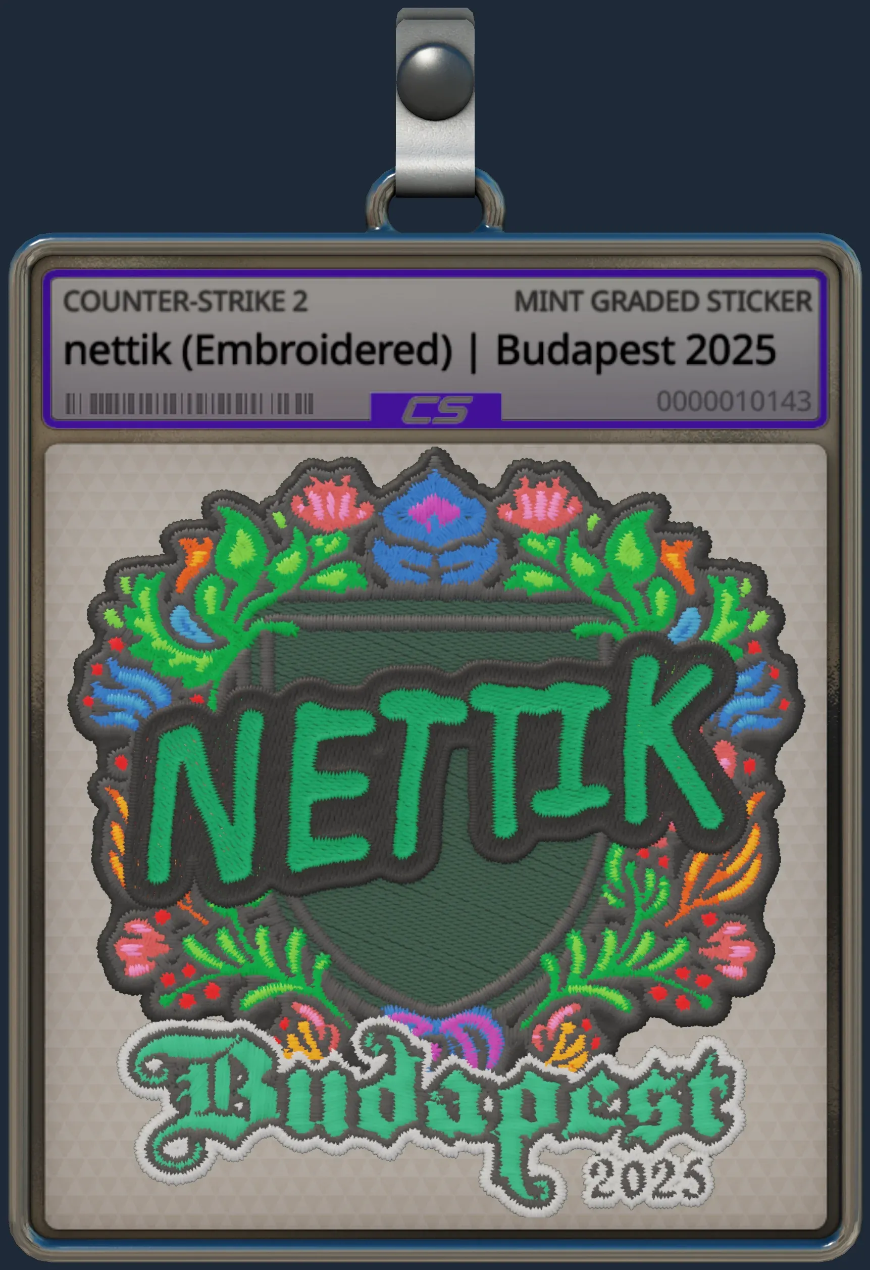 Sticker | nettik (Embroidered) | Budapest 2025