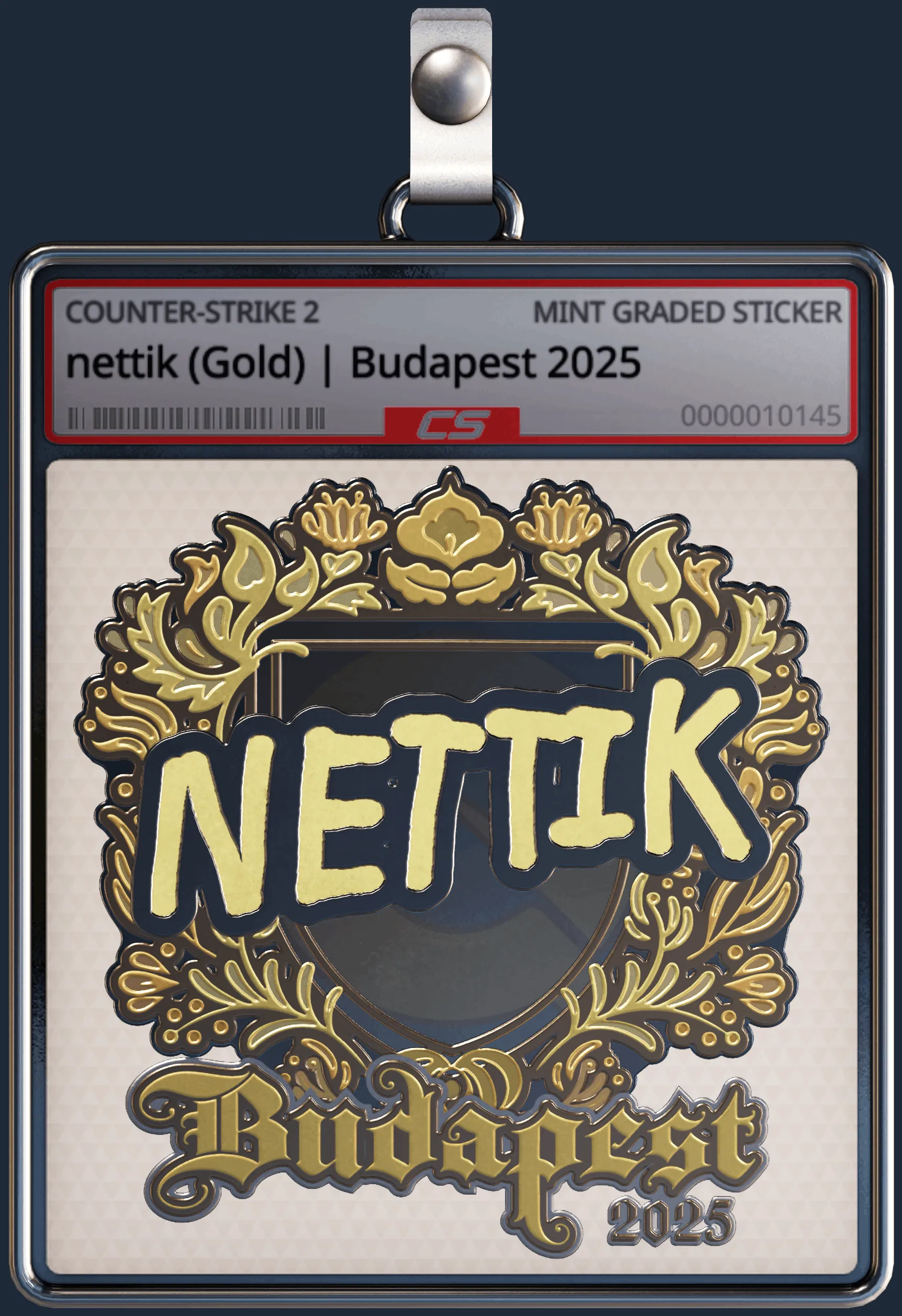 Sticker | nettik (Gold) | Budapest 2025