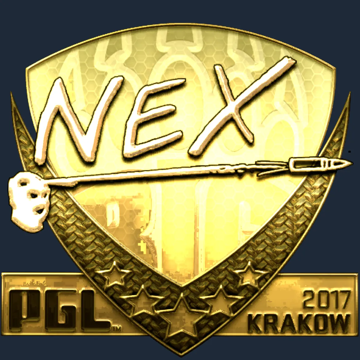 Sticker | nex (Gold) | Krakow 2017