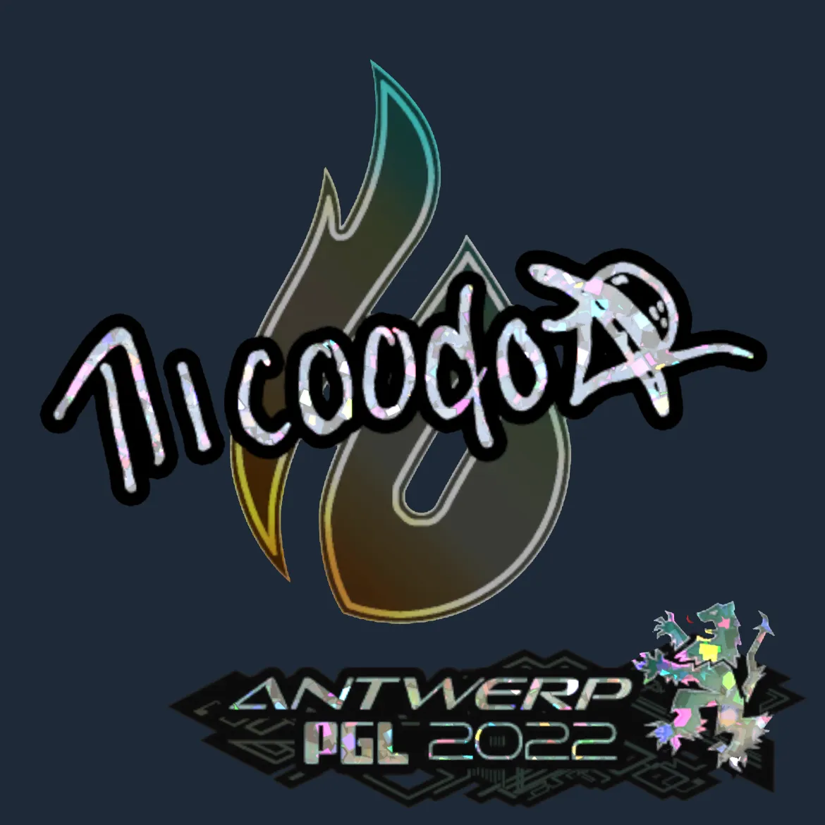 Sticker | nicoodoz (Glitter) | Antwerp 2022
