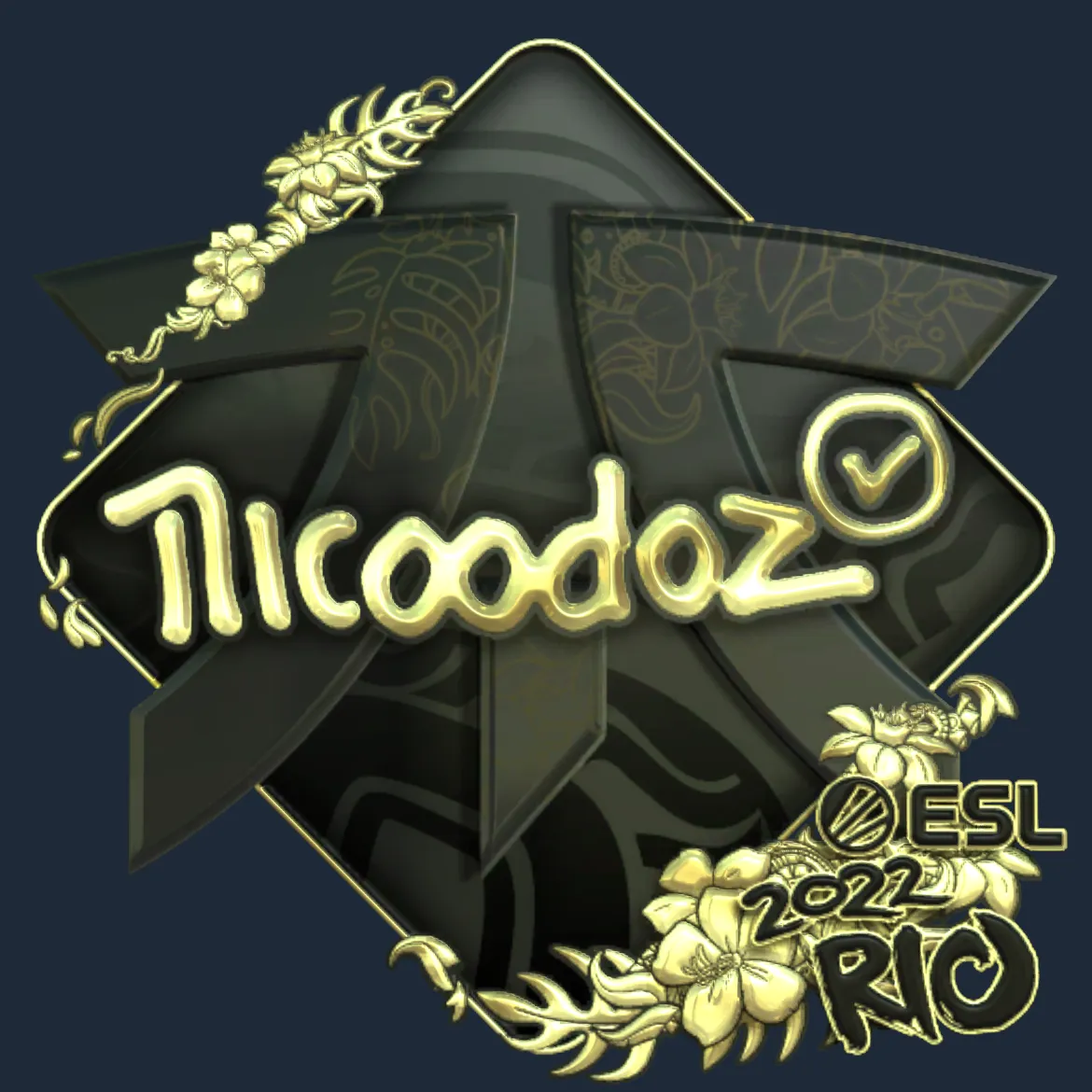 Sticker | nicoodoz (Gold) | Rio 2022