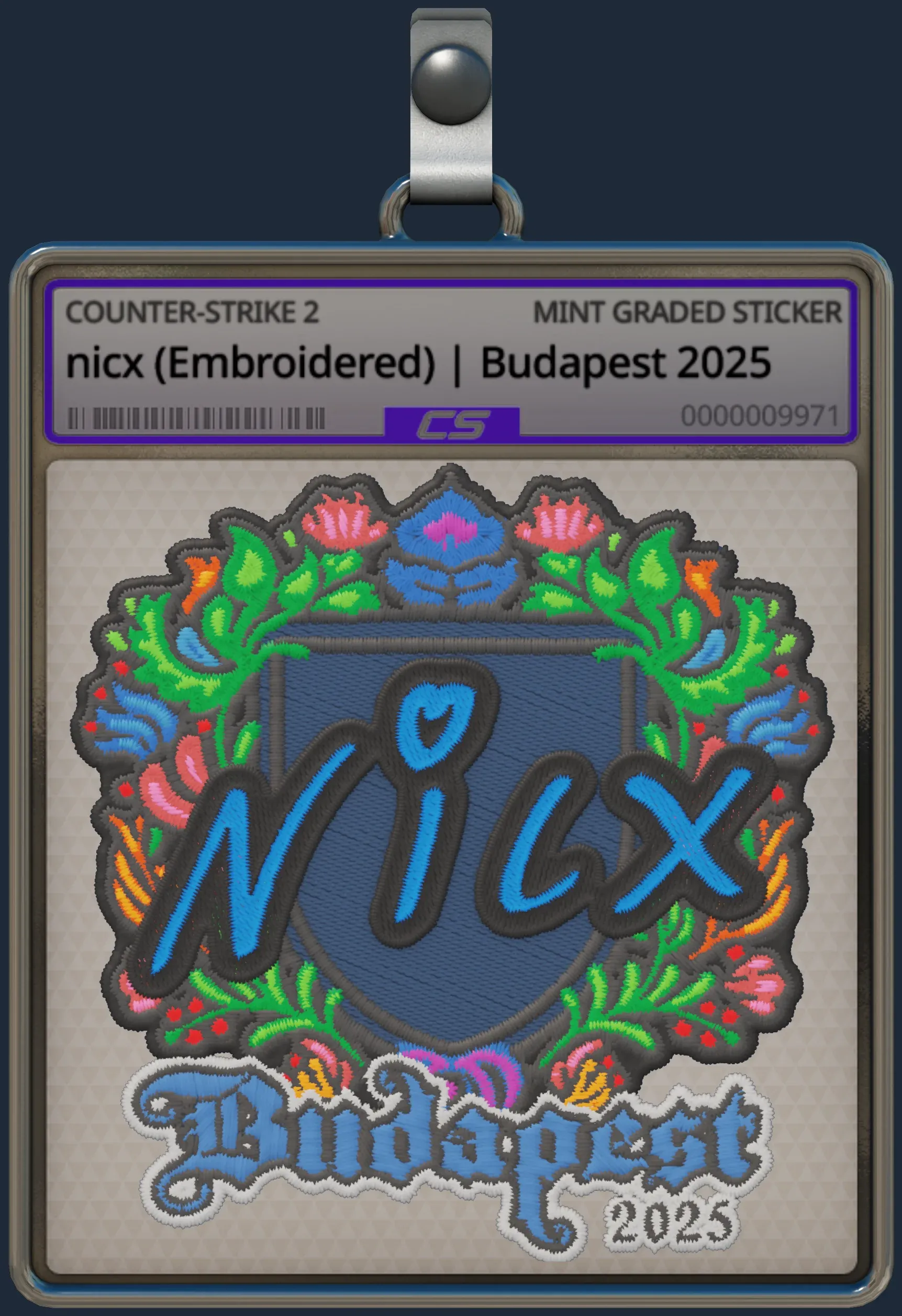 Sticker | nicx (Embroidered) | Budapest 2025